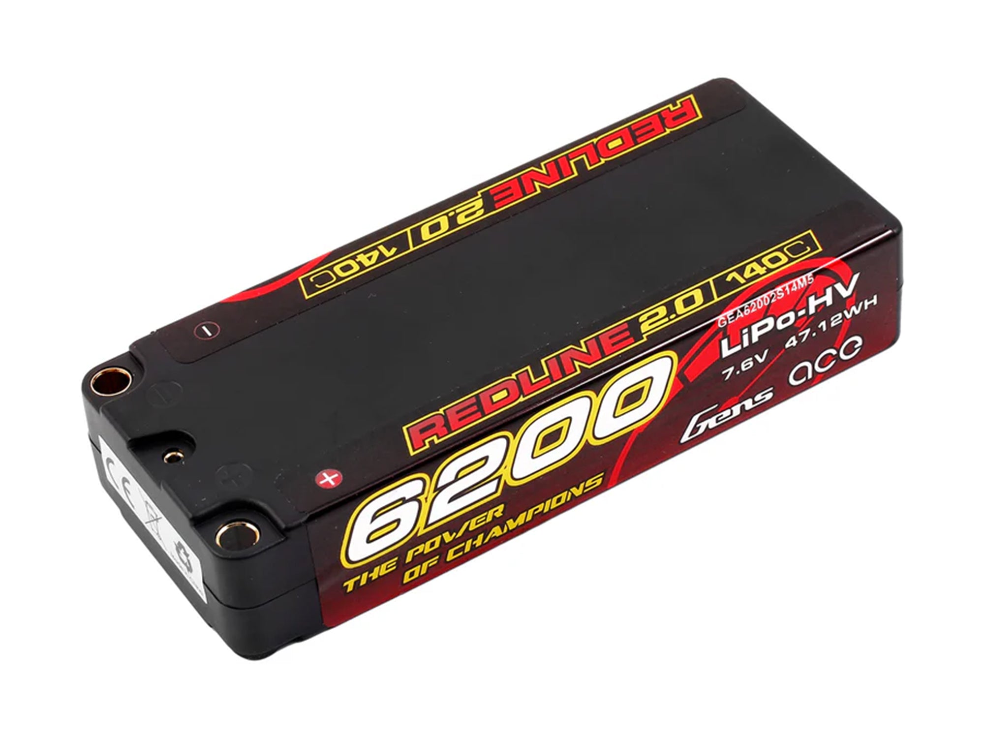Gens Ace Li-Po HV Car Hard Case 2S1P 7.4V 6200mAh 140C RL2 with 5mm GC2H6200-140G5