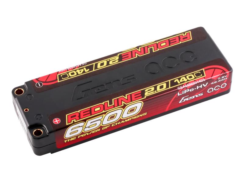 Gens Ace Li-Po HV Car Hard Case 2S1P 7.6V 6500mAh 140C RL2 with 5mm GC2H6500-140G5