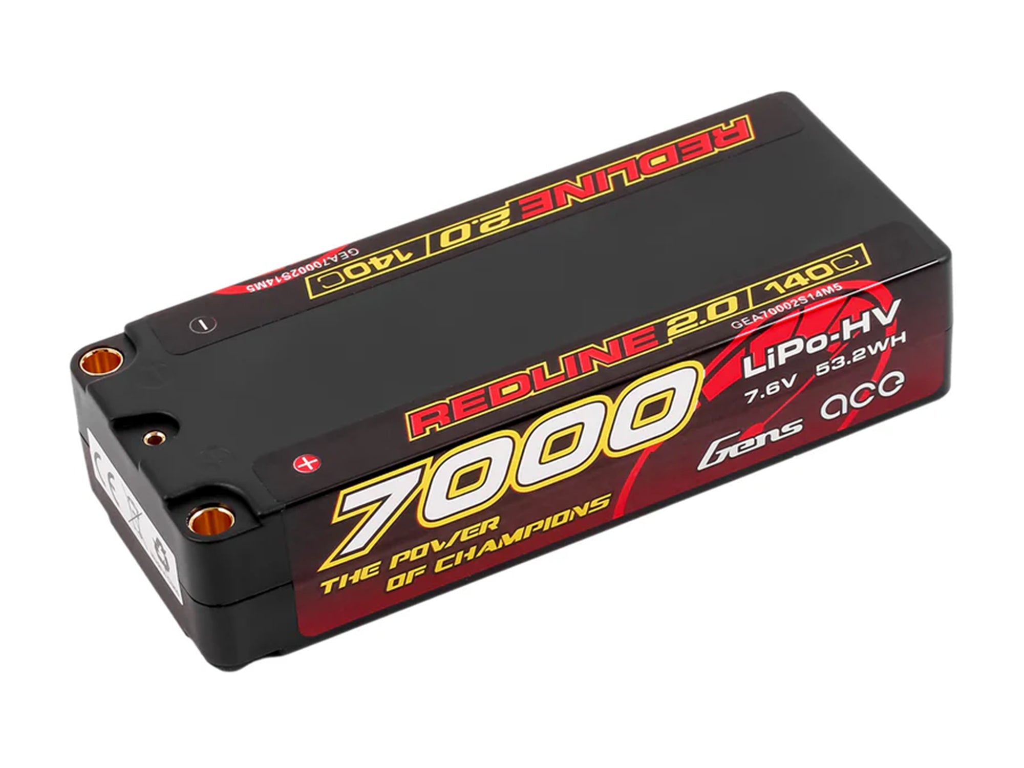 Gens Ace Li-Po HV Car Hard Case 2S1P 7.4V 7000mAh 140C RL2 with 5mm GC2H7000-140G5