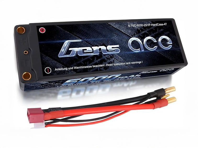 Gens Ace Li-Po Car Hard Case 2S 7.4V 6000mAh 70C 5mm GC2S6000-70G5