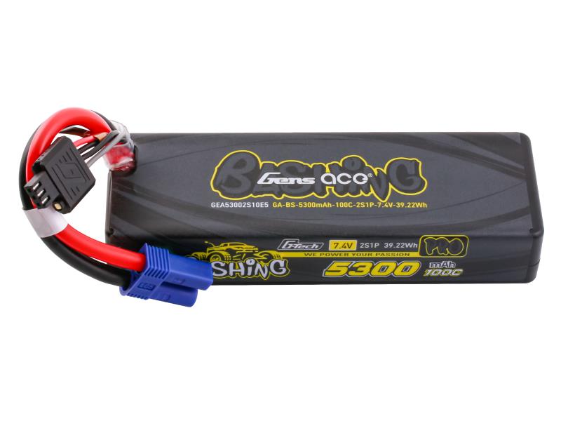 Gens Ace Li-Po Car G-Tech 2S 7.4V 5300mAh 100C Bashing w/EC5 GT2S5300-100E5