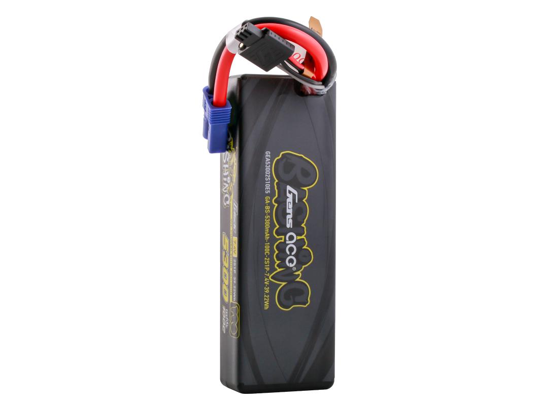 Gens Ace Li-Po Car G-Tech 2S 7.4V 5300mAh 100C Bashing w/EC5 GT2S5300-100E5