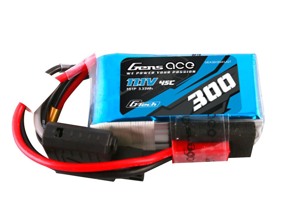 Gens Ace Li-Po G-Tech 3S 11.1V 300mAh 45C with JST GT3S0300-45JST