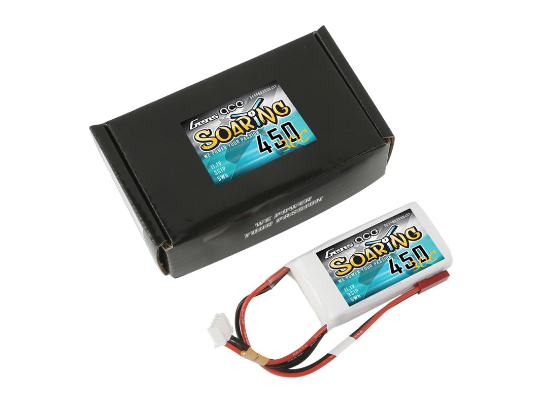 Gens Ace Li-Po 3S 11.1V 450mAh 30C Soaring with JST-SYP GT3S0450-30JST