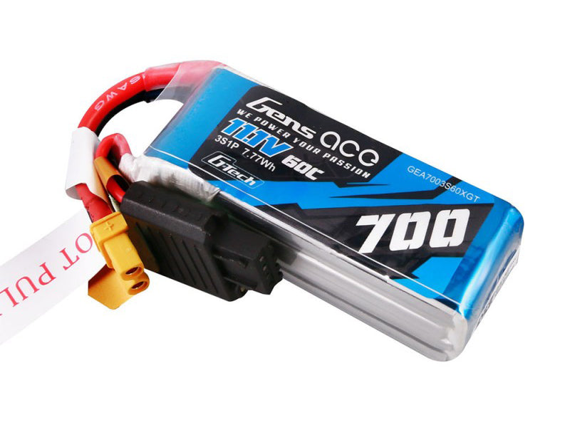 Gens Ace Li-Po G-Tech 3S 11.1V 700mAh 60C with XT30 GT3S0700-60X3