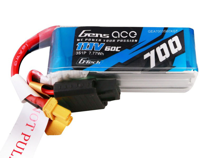 Gens Ace Li-Po G-Tech 3S 11.1V 700mAh 60C with XT30 GT3S0700-60X3