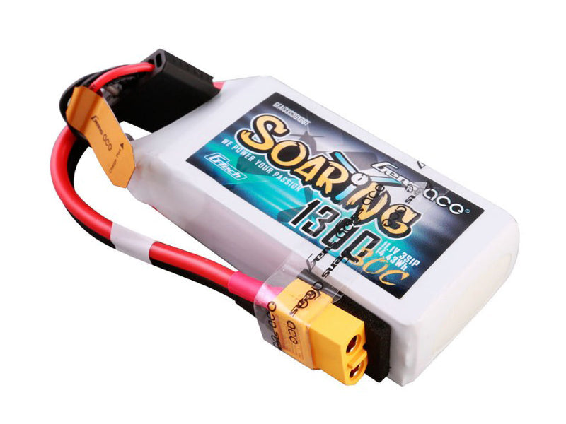 Gens Ace Li-Po G-Tech 3S 11.1V 1300mAh 30C Soaring with XT60 GT3S1300-30X6