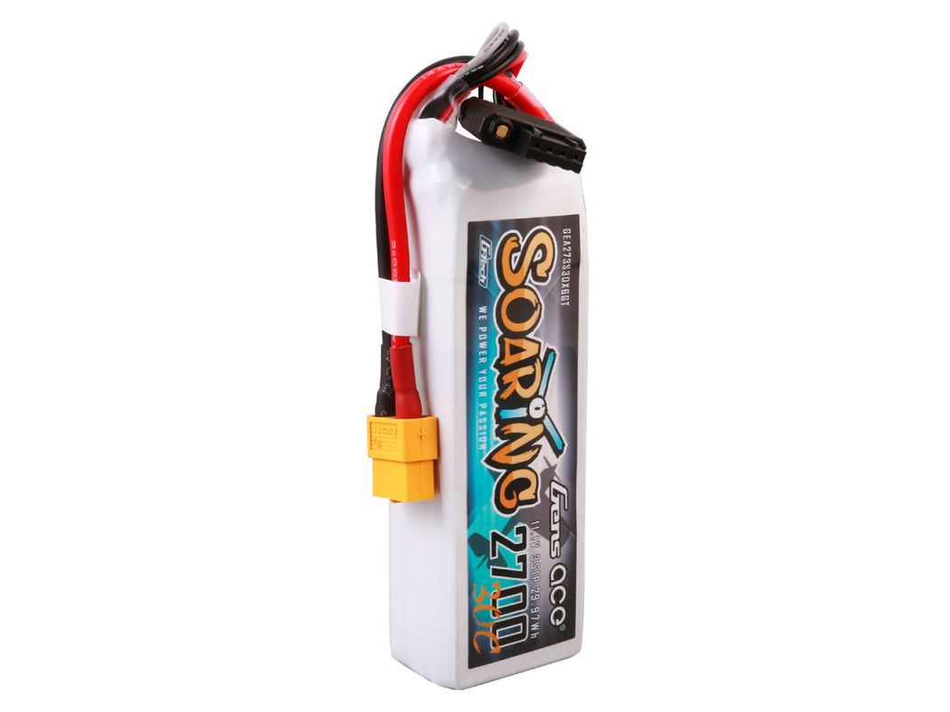 Gens Ace Li-Po G-Tech 3S 11.1V 2700mAh 30C Soaring with XT60 GT3S2700-30X6