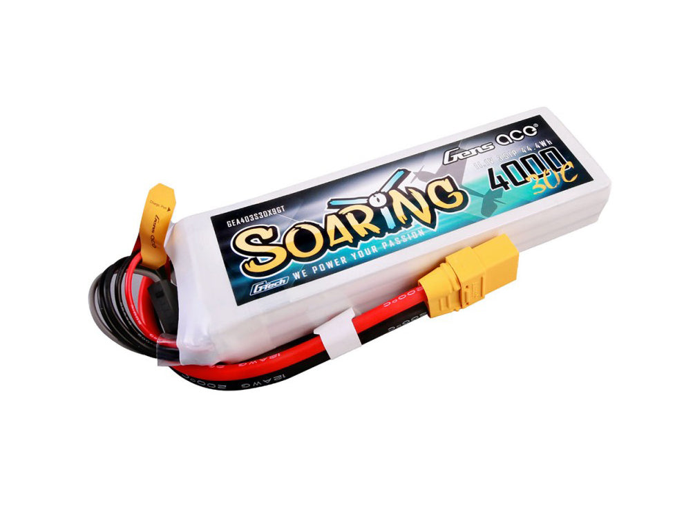 Gens Ace Li-Po G-Tech 3S 11.1V 4000mAh 30C Soaring with XT90 GT3S4000-30X9