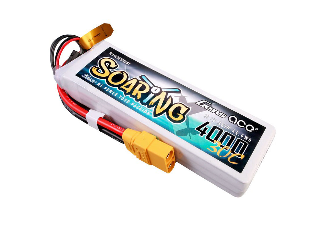 Gens Ace Li-Po G-Tech 3S 11.1V 4000mAh 30C Soaring with XT90 GT3S4000-30X9