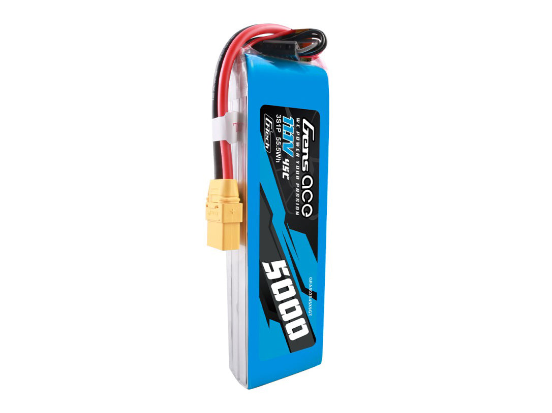 Gens Ace Li-Po G-Tech 3S 11.1V 5000mAh 45C with XT90 GT3S5000-45X9