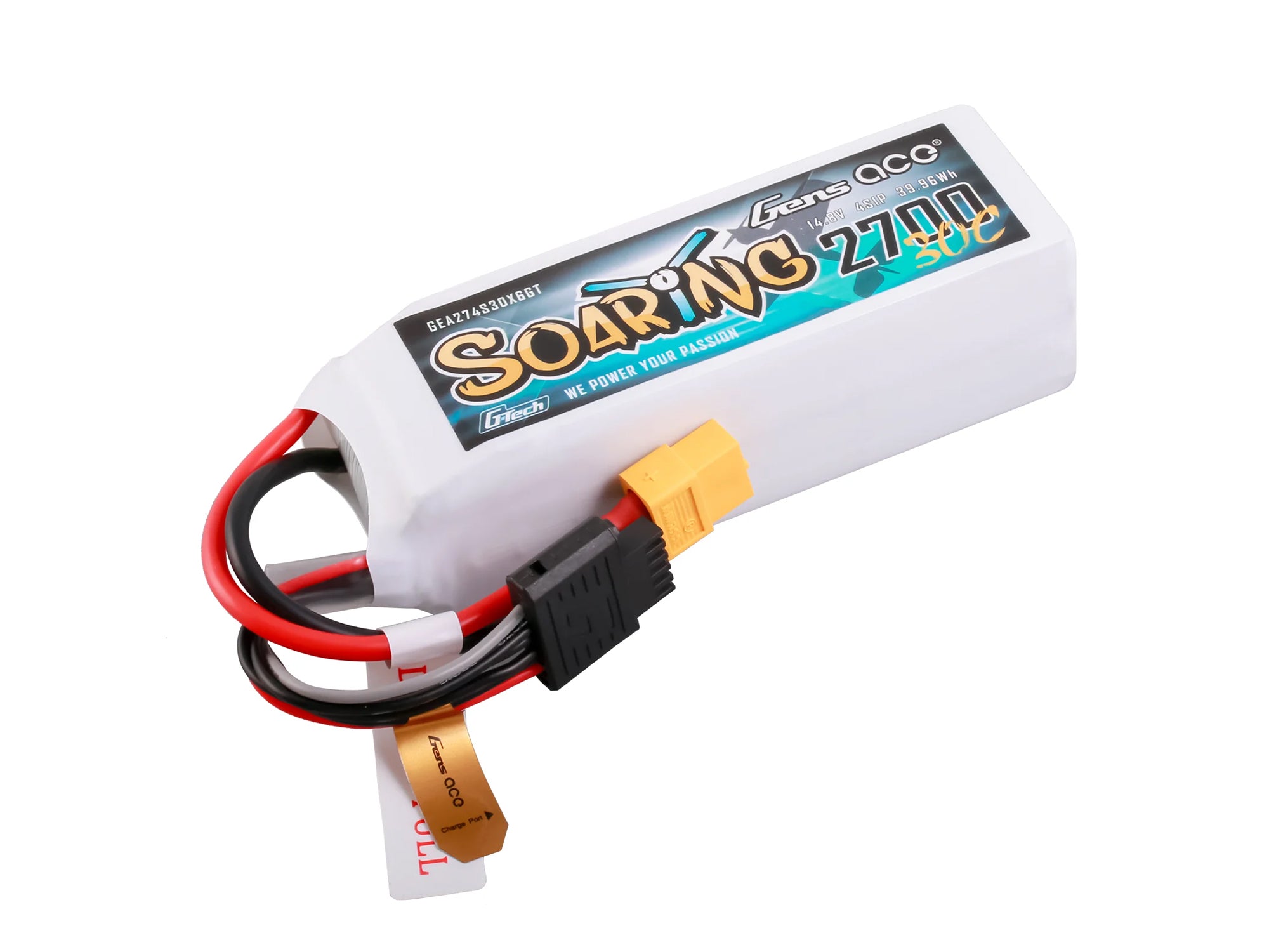 Gens Ace Li-Po G-Tech 4S 14.8V 2700mAh 30C with XT60 GT4S2700-30X6
