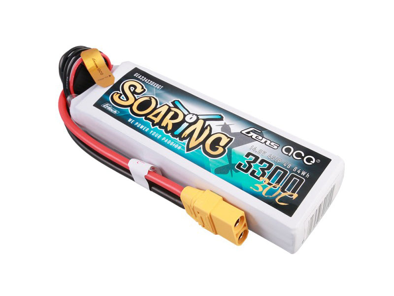 Gens Ace Li-Po G-Tech 4S 14.8V 3300mAh 30C Soaring with XT90 GT4S3300-30X9