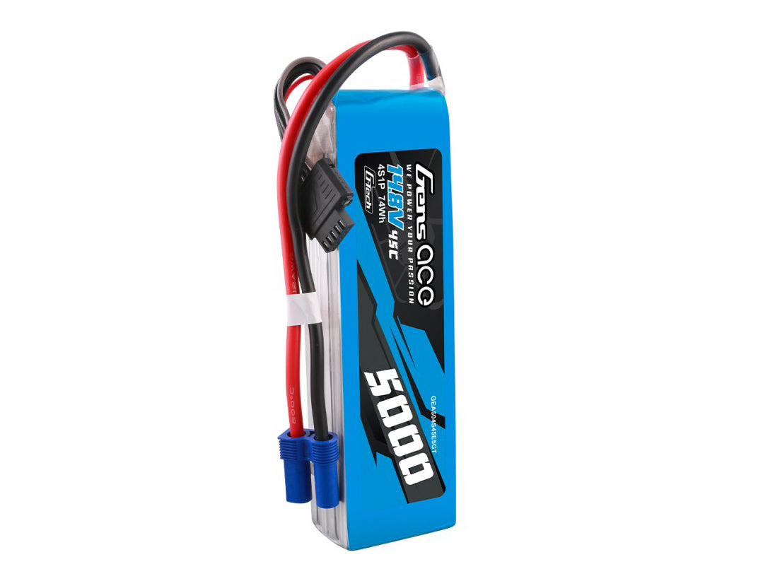 Gens Ace Li-Po G-Tech 4S 14.8V 5000mAh 45C with EC5 GT4S5000-45E5