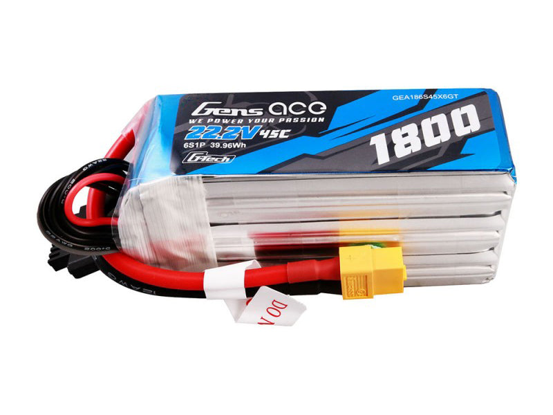 Gens Ace Li-Po G-Tech 6S 22.2V 1800mAh 45C with XT60 GT6S1800-45X6