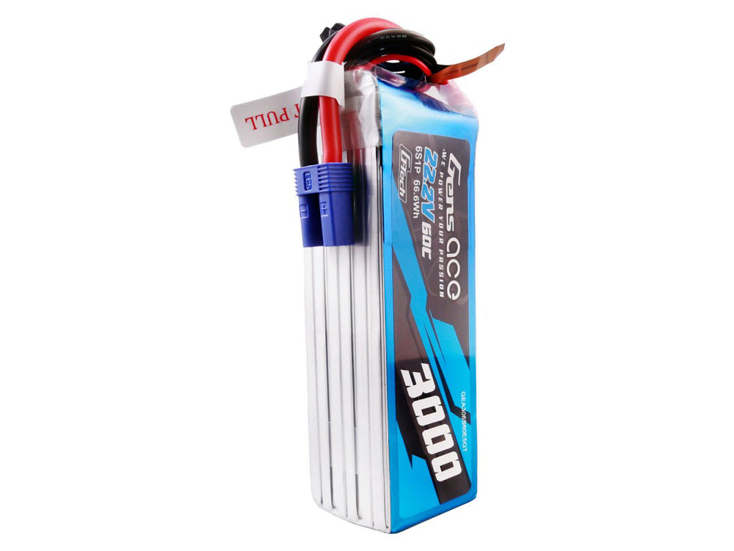 Gens Ace Li-Po G-Tech 6S 22.2V 3000mAh 60C with EC5 GT6S3000-60E5