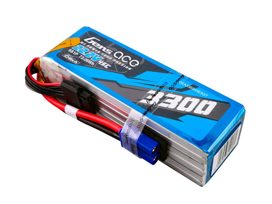 Gens Ace Li-Po G-Tech 6S 22.2V 3300mAh 45C with EC5 GT6S3300-45E5