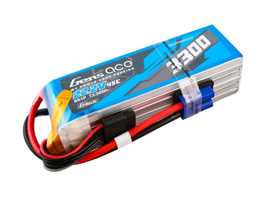 Gens Ace Li-Po G-Tech 6S 22.2V 3300mAh 45C with EC5 GT6S3300-45E5