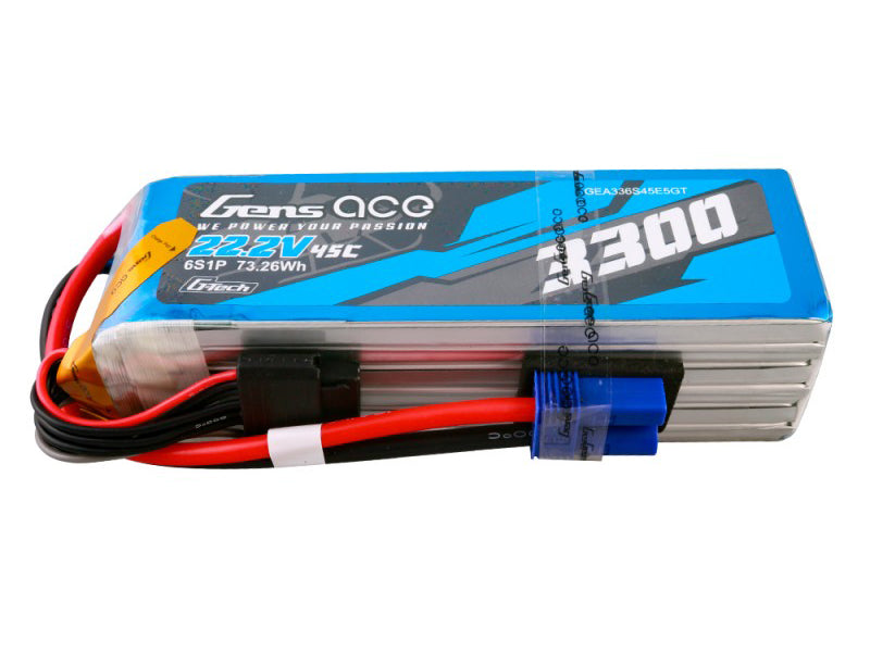 Gens Ace Li-Po G-Tech 6S 22.2V 3300mAh 45C with EC5 GT6S3300-45E5