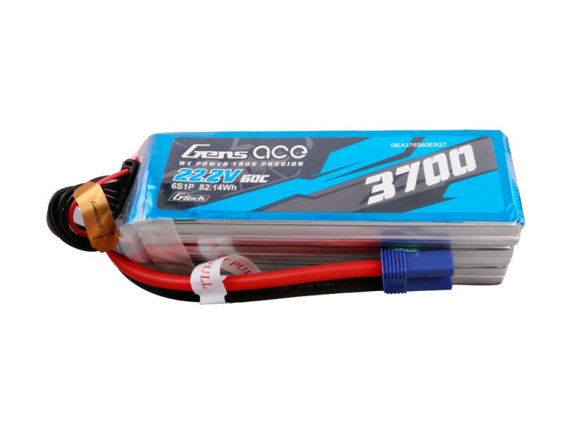 Gens Ace Li-Po G-Tech 6S 22.2V 3700mAh 60C with EC5 GT6S3700-60E5