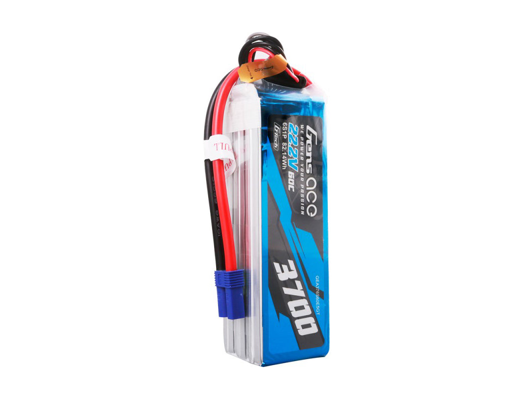 Gens Ace Li-Po G-Tech 6S 22.2V 3700mAh 60C with EC5 GT6S3700-60E5