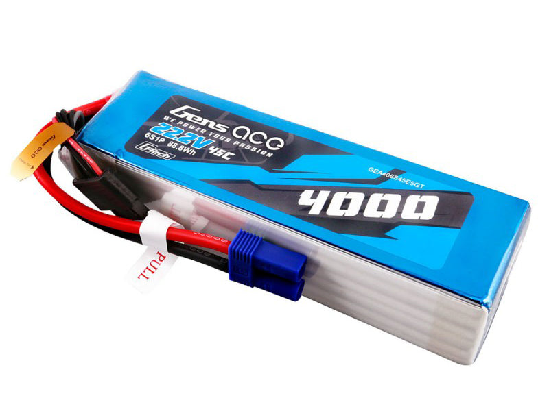 Gens Ace Li-Po G-Tech 6S 22.2V 4000mAh 45C with EC5 GT6S4000-45E5