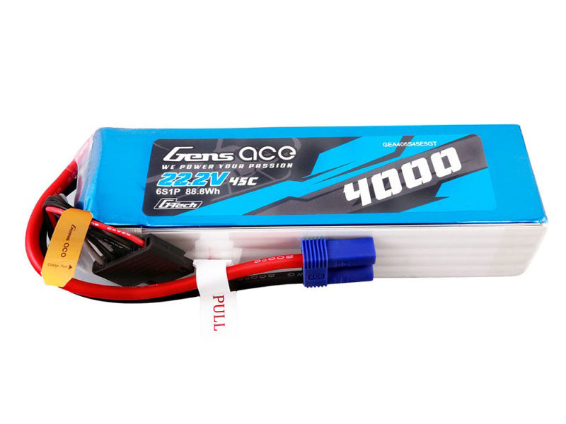 Gens Ace Li-Po G-Tech 6S 22.2V 4000mAh 45C with EC5 GT6S4000-45E5