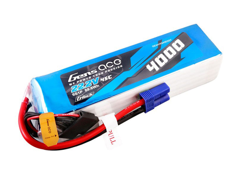 Gens Ace Li-Po G-Tech 6S 22.2V 4000mAh 45C with EC5 GT6S4000-45E5