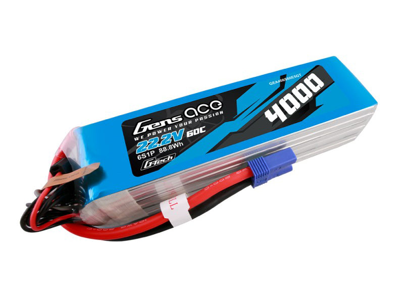 Gens Ace Li-Po G-Tech 6S 22.2V 4000mAh 60C with EC5 GT6S4000-60E5