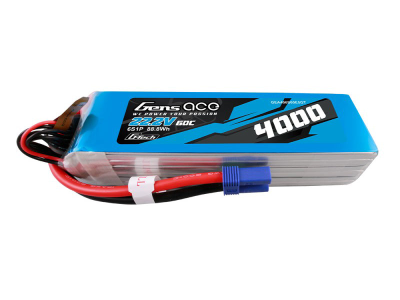 Gens Ace Li-Po G-Tech 6S 22.2V 4000mAh 60C with EC5 GT6S4000-60E5