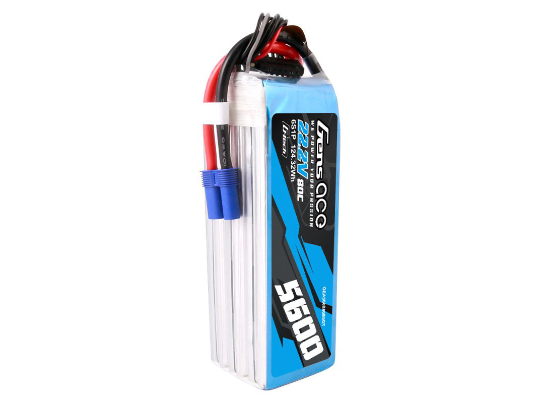 Gens Ace Li-Po G-Tech 6S 22.2V 5600mAh 80C with EC5 GT6S5600-80E5