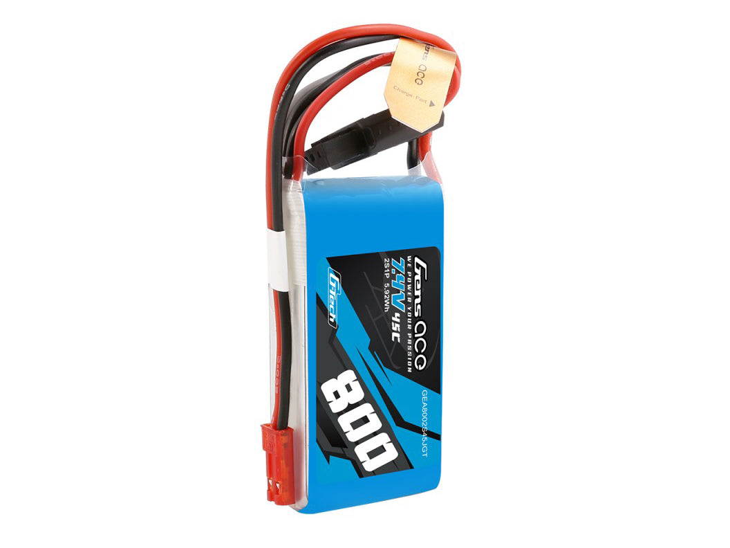 Gens Ace Li-Po G-Tech 2S 7.4V 800mAh 45C with BEC GTC2S0800-45B