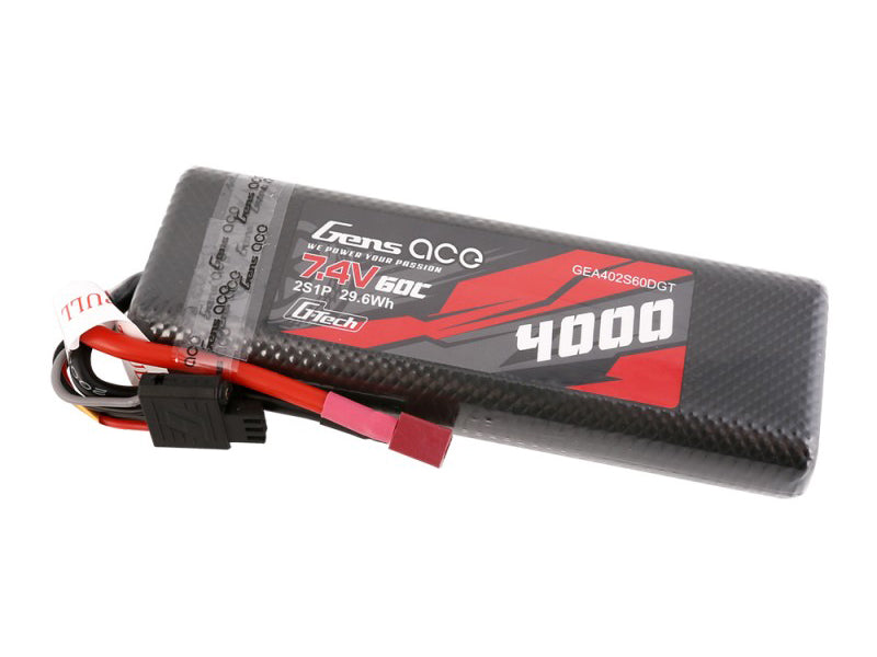 Gens Ace Li-Po G-Tech Car Hard Case 2S 7.4V 4000mAh 60C Bashing with GTC2S4000-60T