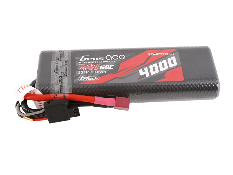 Gens Ace Li-Po G-Tech Car Hard Case 2S 7.4V 4000mAh 60C Bashing with GTC2S4000-60T