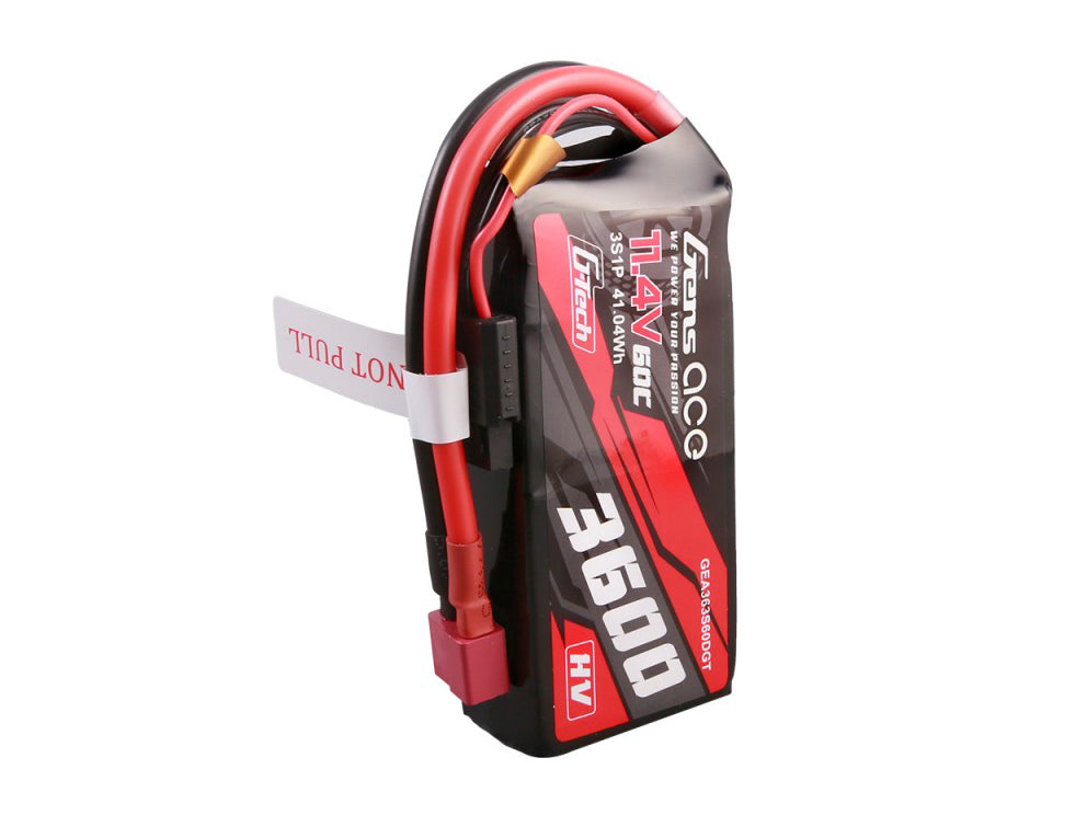 Gens Ace Li-Po Car G-Tech HV 3S 11.4V 3600mAh 60C with T-Type GTC3S3600-60T