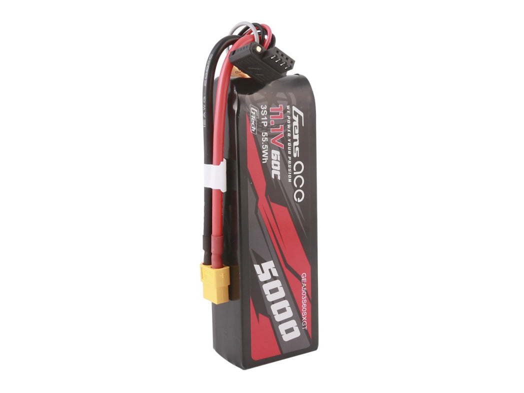 Gens Ace Li-Po G-Tech Car 3S 11.1V 5000mAh 60C with XT60 GTC3S5000-60X6