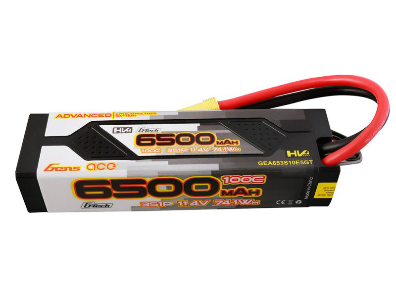 Gens Ace Li-Po Car Hard Case Adv. G-Tech 3S 11.4V 6500mAh 100C HardCa GTC3S6500-100E5