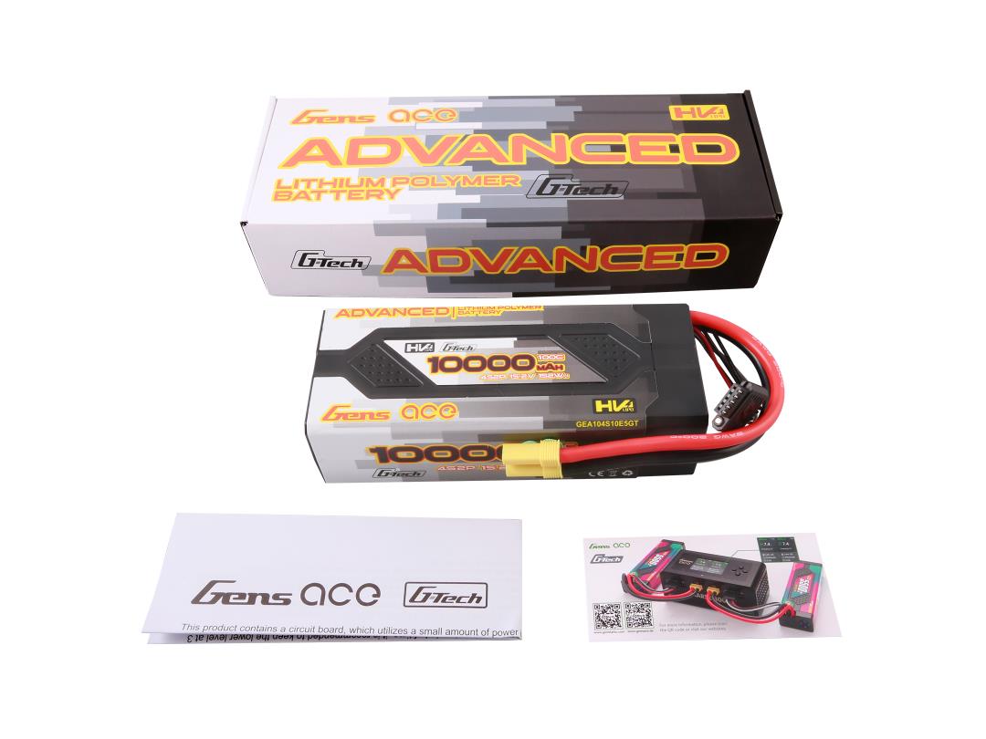 Gens Ace Li-Po Car Hard Case Adv. G-Tech 4S2P 15.2V 10000mAh 100C Har GTC4S10000-100E5