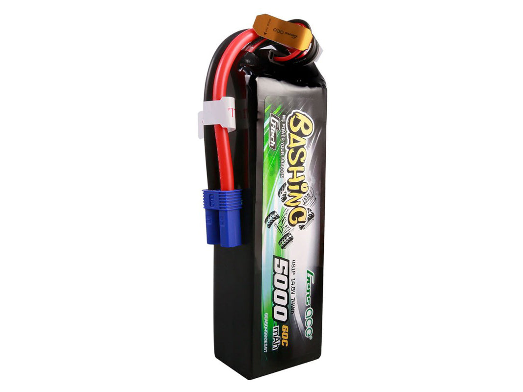 Gens Ace Li-Po Car G-Tech 4S 14.8V 5000mAh 60C Bashing with EC5 GTC4S5000-60E5