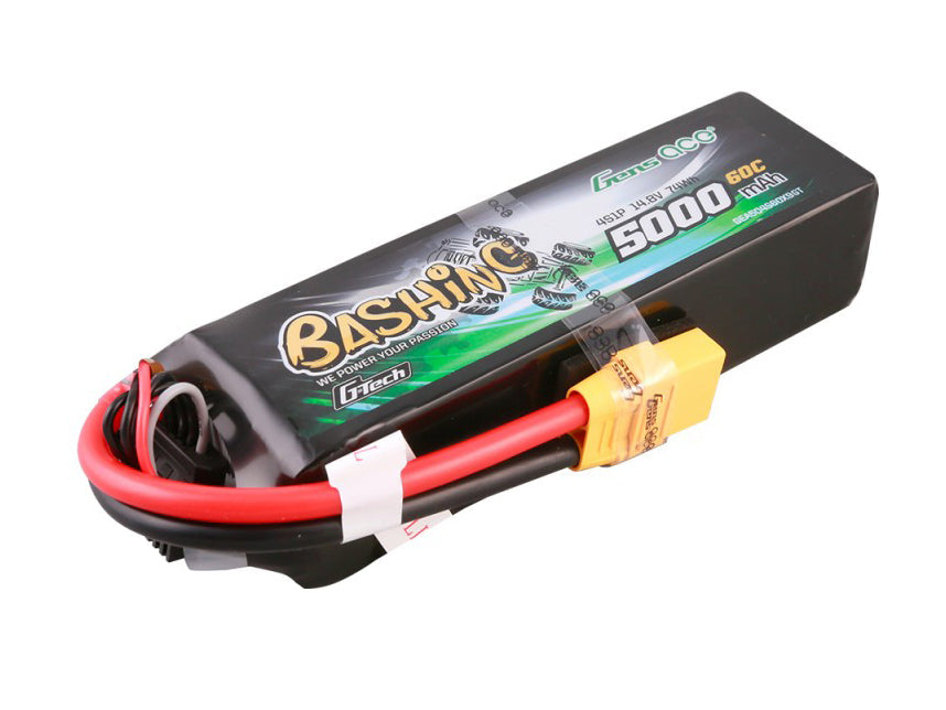 Gens Ace Li-Po Car G-Tech 4S 14.8V 5000mAh 60C Bashing with XT90 GTC4S5000-60X9