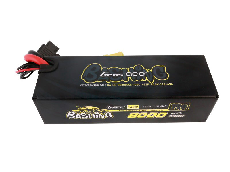 Gens Ace Li-Po Car G-Tech 4S2P 14.8V 8000mAh 100C Bashing with EC5 GTC4S8000-100E5