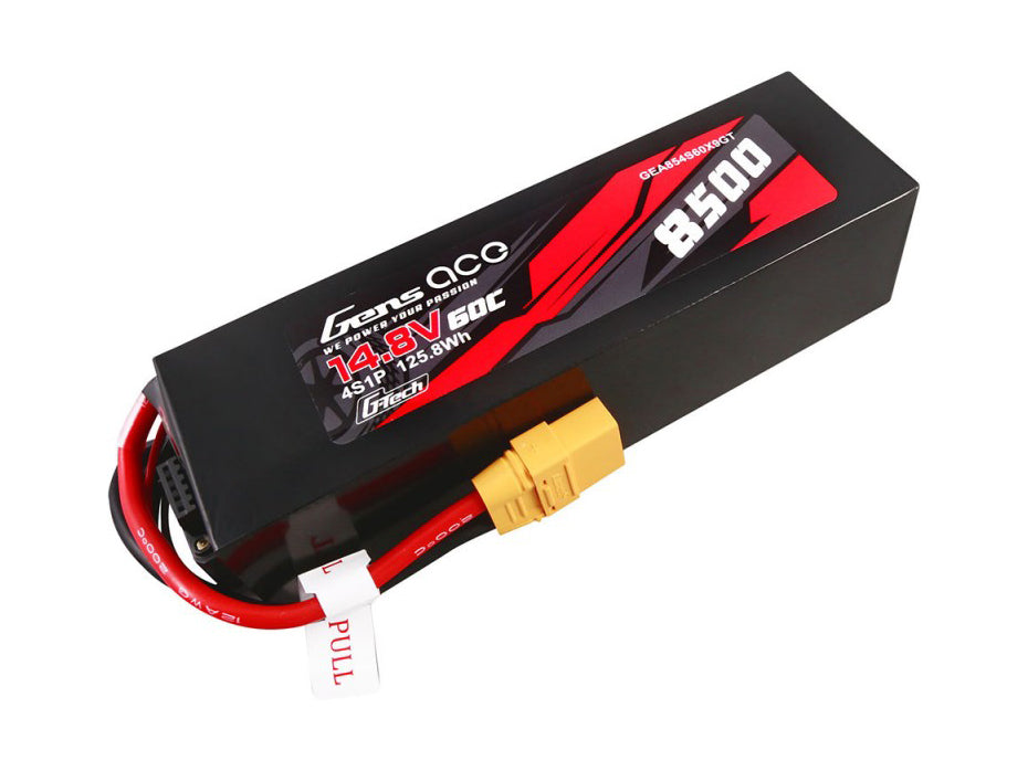 Gens Ace Li-Po Car G-Tech 4S 14.8V 8500mAh 60C with XT90 GTC4S8500-60X9