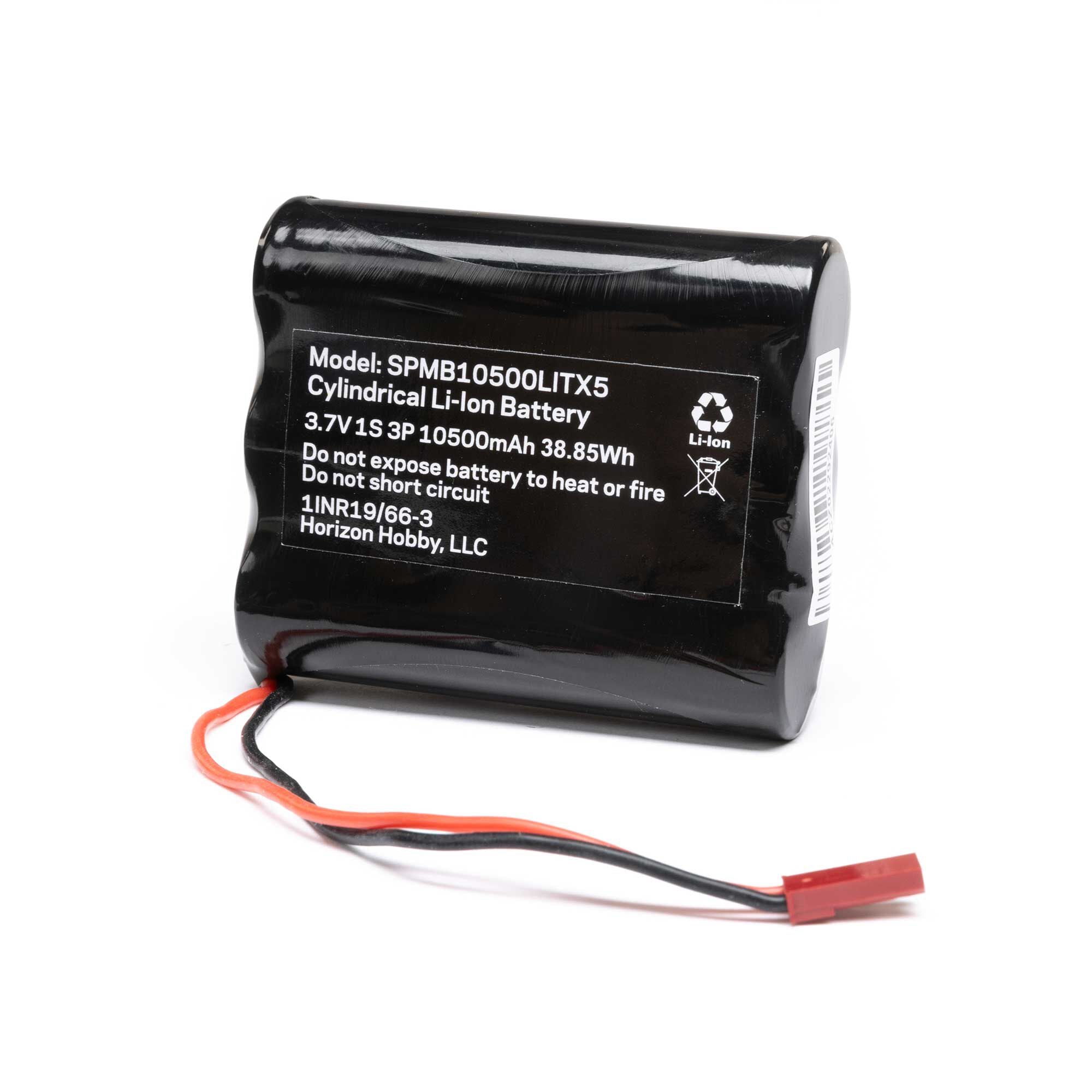 Spektrum 3.7V 1S 10500mAh Li-Ion Transmitter Battery: iXSR SPMB10500LITX5