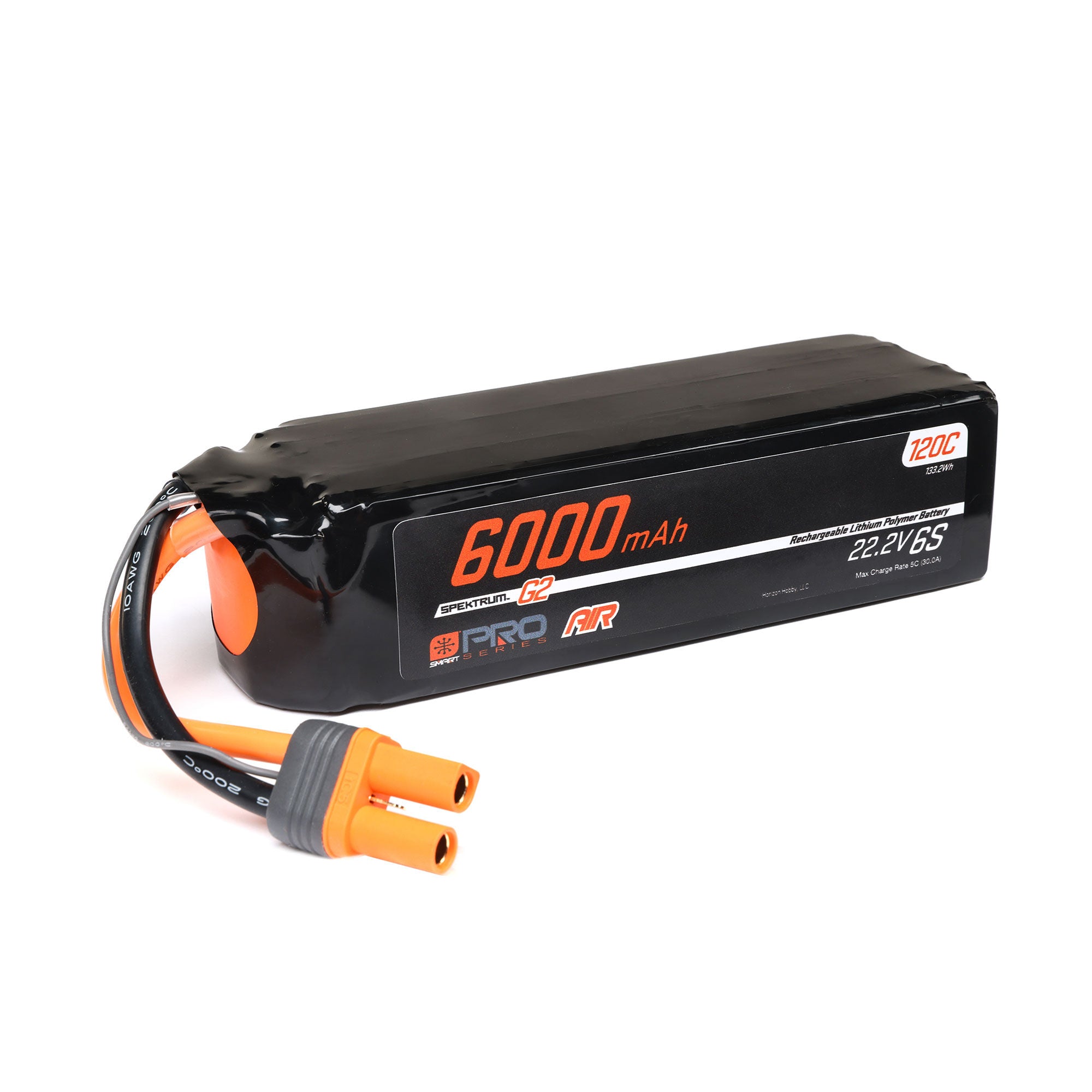 Spektrum 22.2V 6000mAh 6S 120C Smart G2 Pro Air LiPo Battery: IC5 SPMX-1070