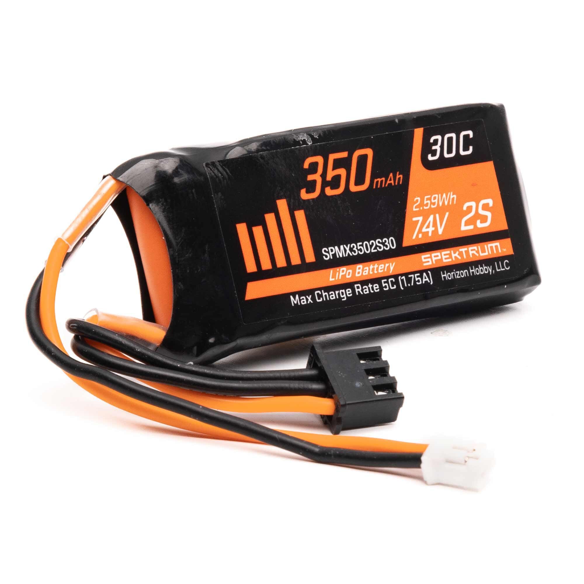 Spektrum 7.4v 350mAh 2S LiPo: PH2.0 SPMX3502S30