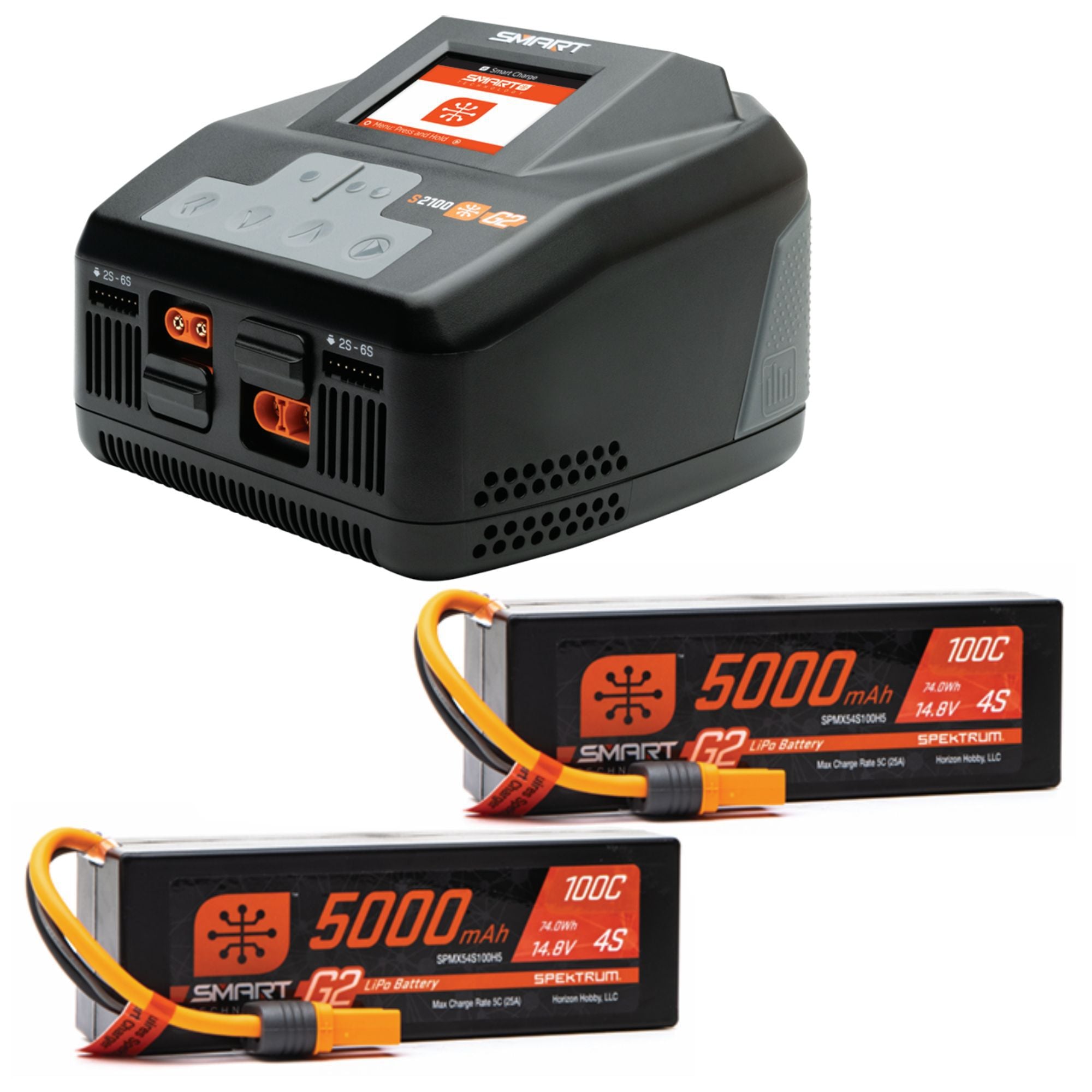 Spektrum Smart Powerstage 8S Surface Bundle: (2) G2 5000mAh 4S LiPo I SPMXPSS850I