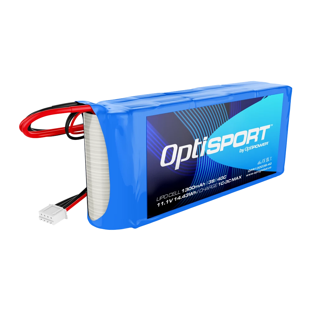 Optisport 3S 11.1v 1300mAh 40C LiPo Battery OPR13003S-40