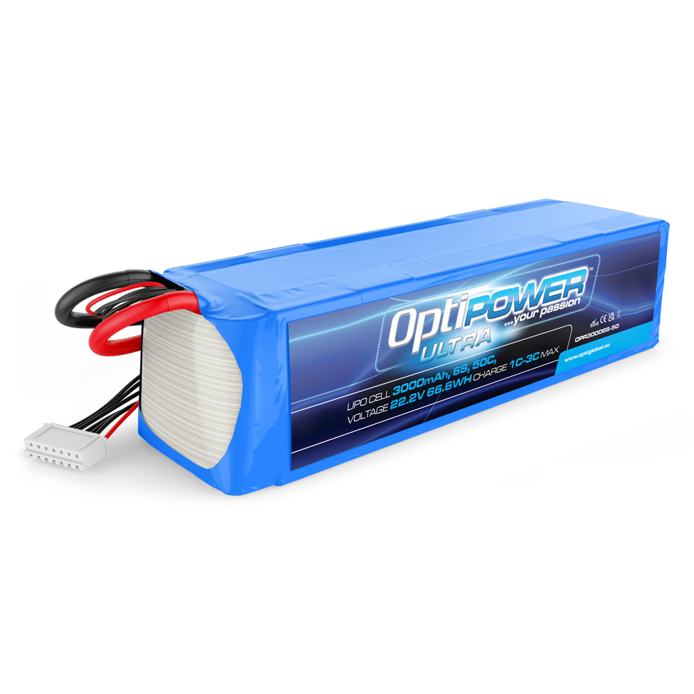 Optipower LiPo Battery 3000mAh 6S 50C Ultra Lipo with EC5 OPR30006S-50