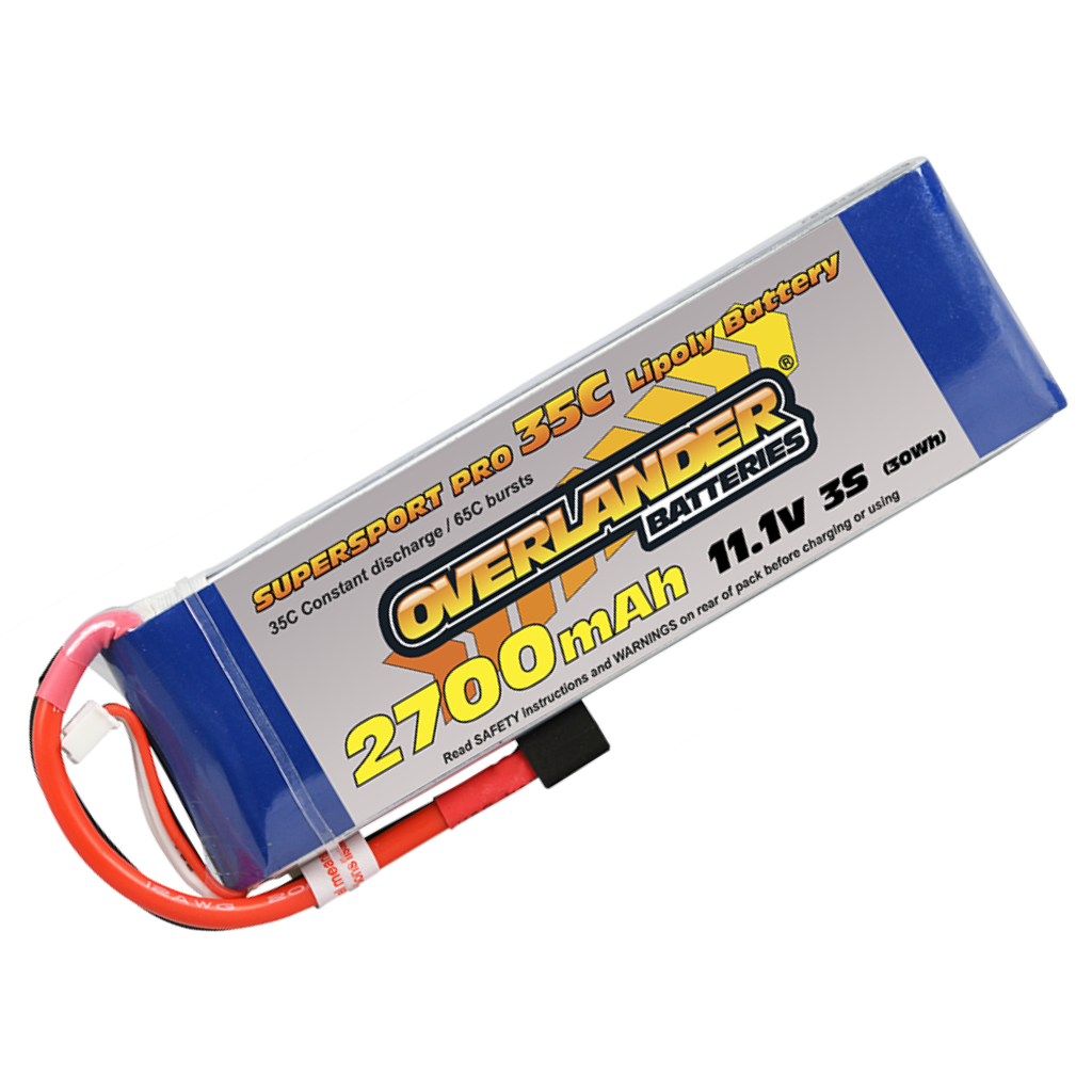 Overlander 2700mAh 11.1V 3S 35C Supersport Pro LiPo Battery 2480