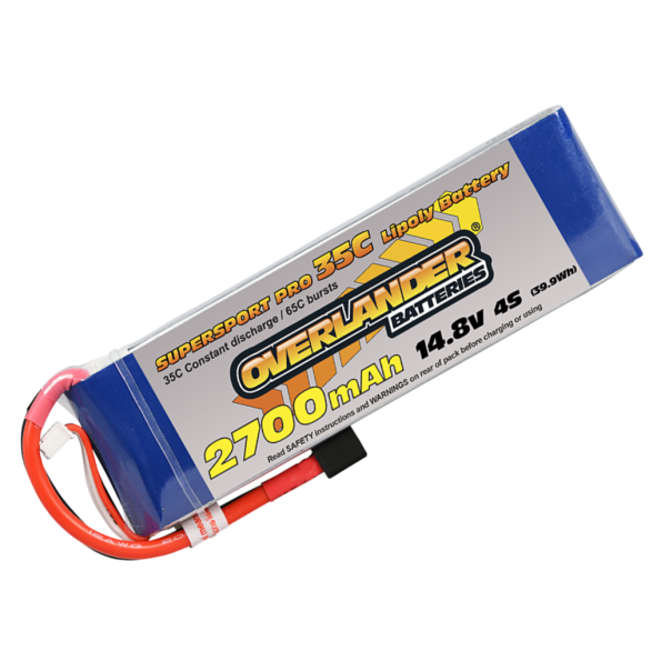 Overlander 2700mAh 14.8V 4S 35C Supersport Pro LiPo Battery 2481